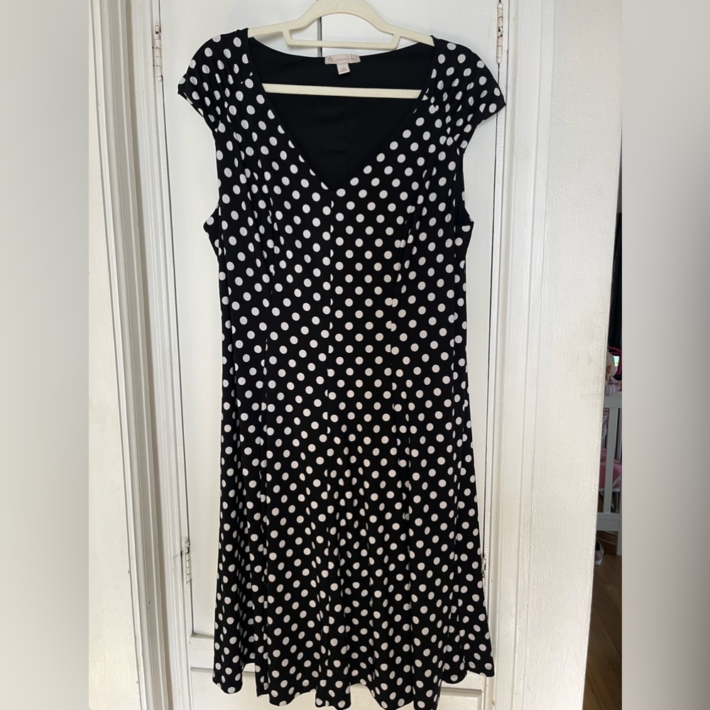 DressBarn Black with white Polk a dots